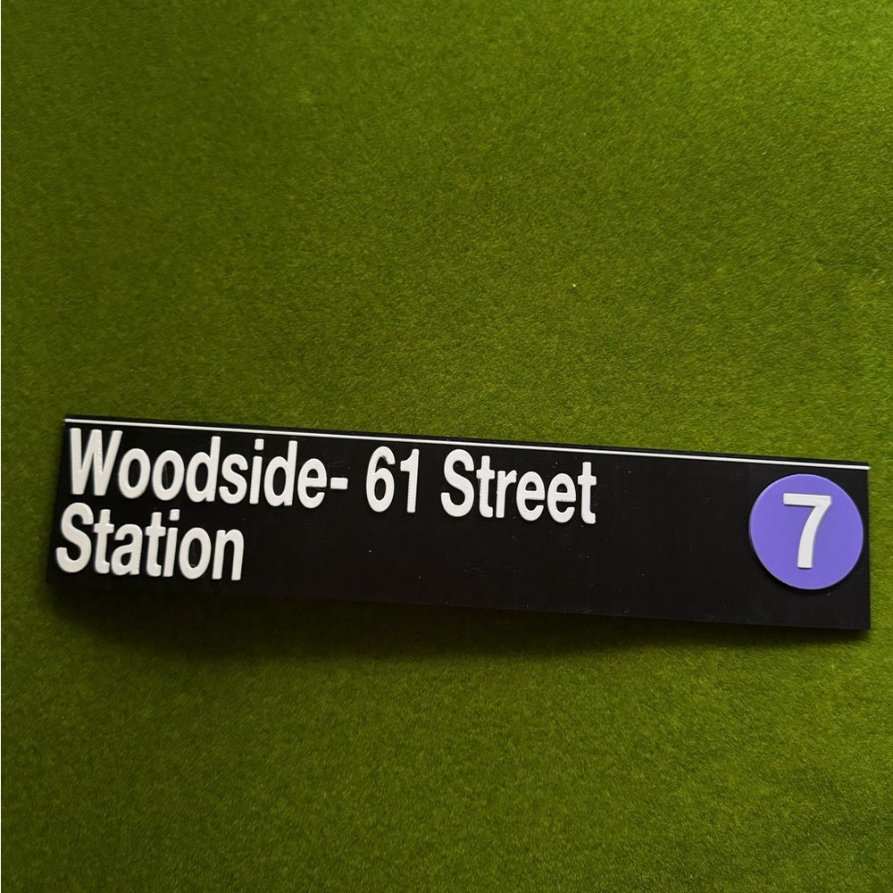 Woodside 61st Subway Sign MTA station queens lines nyc tourist city train